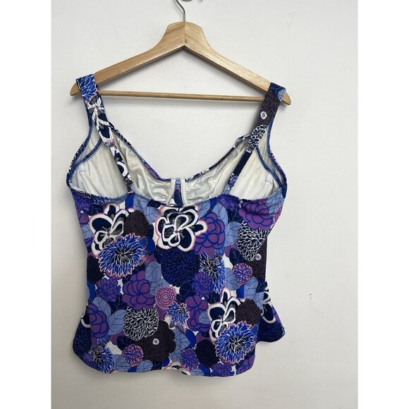 Talbots Blue and Purple Floral Bikini - Picture 6 of 8